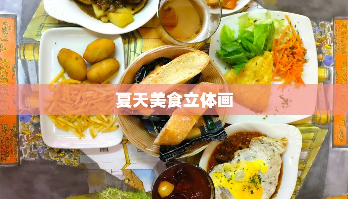 夏天美食立体画