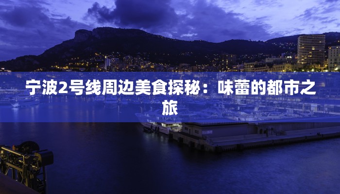宁波2号线周边美食探秘：味蕾的都市之旅
